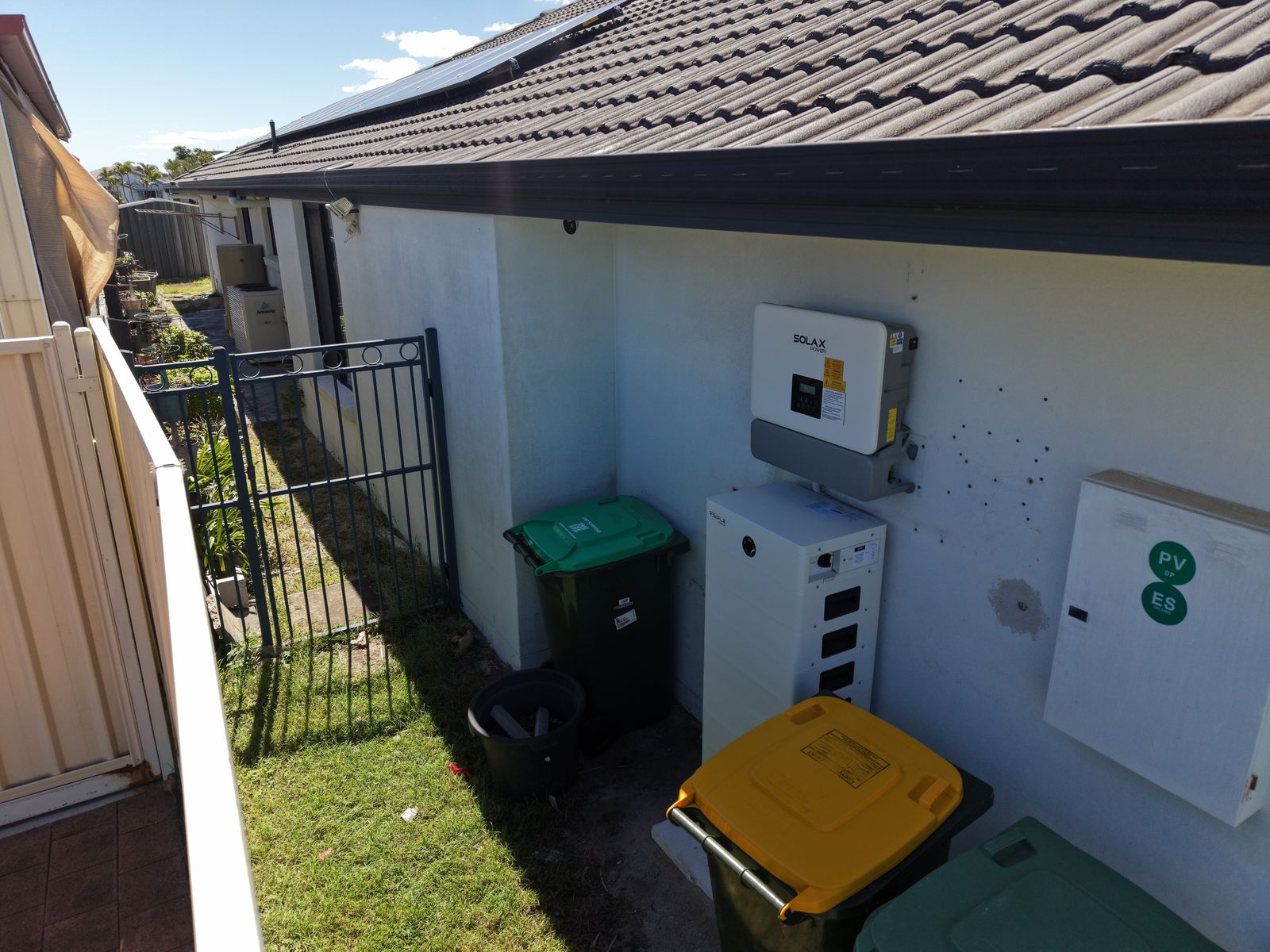Solar panels on waterfront property Pelican Waters