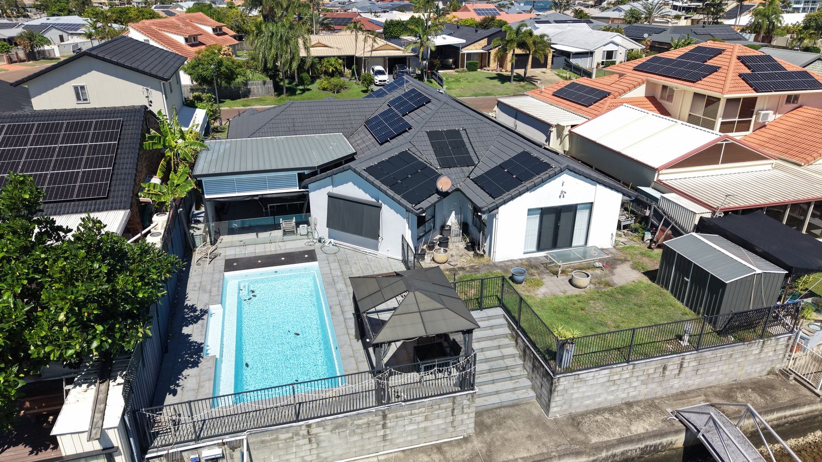 Solar panel system on rooftop Mango Hill