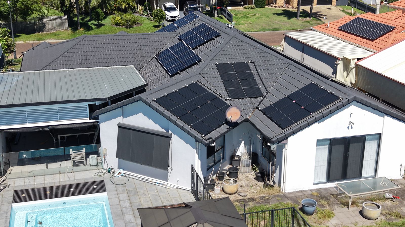 Completed solar installation Mango Hill