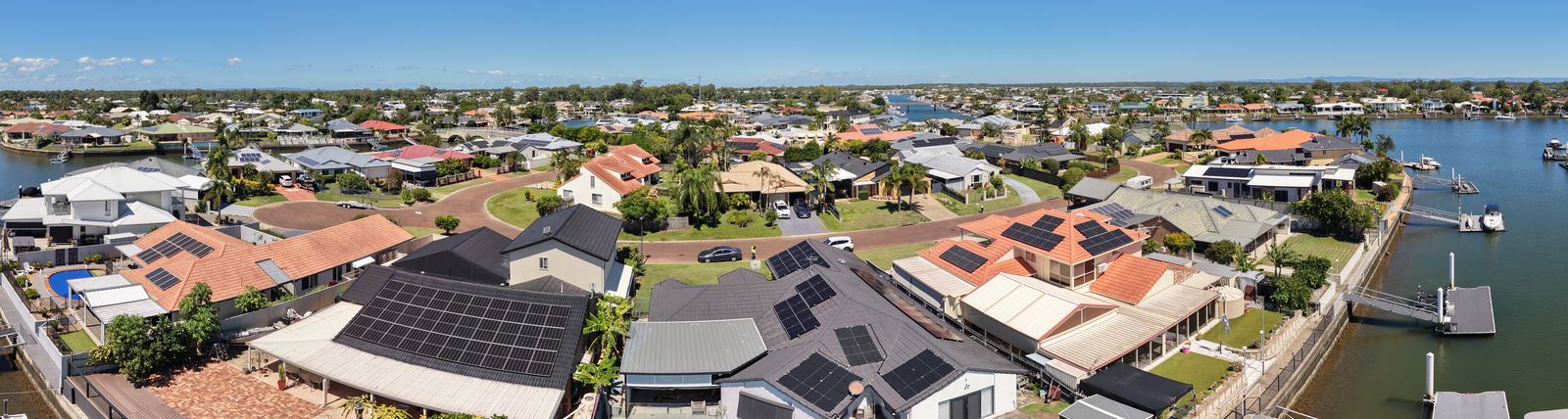 Solar installation aerial shot Redcliffe