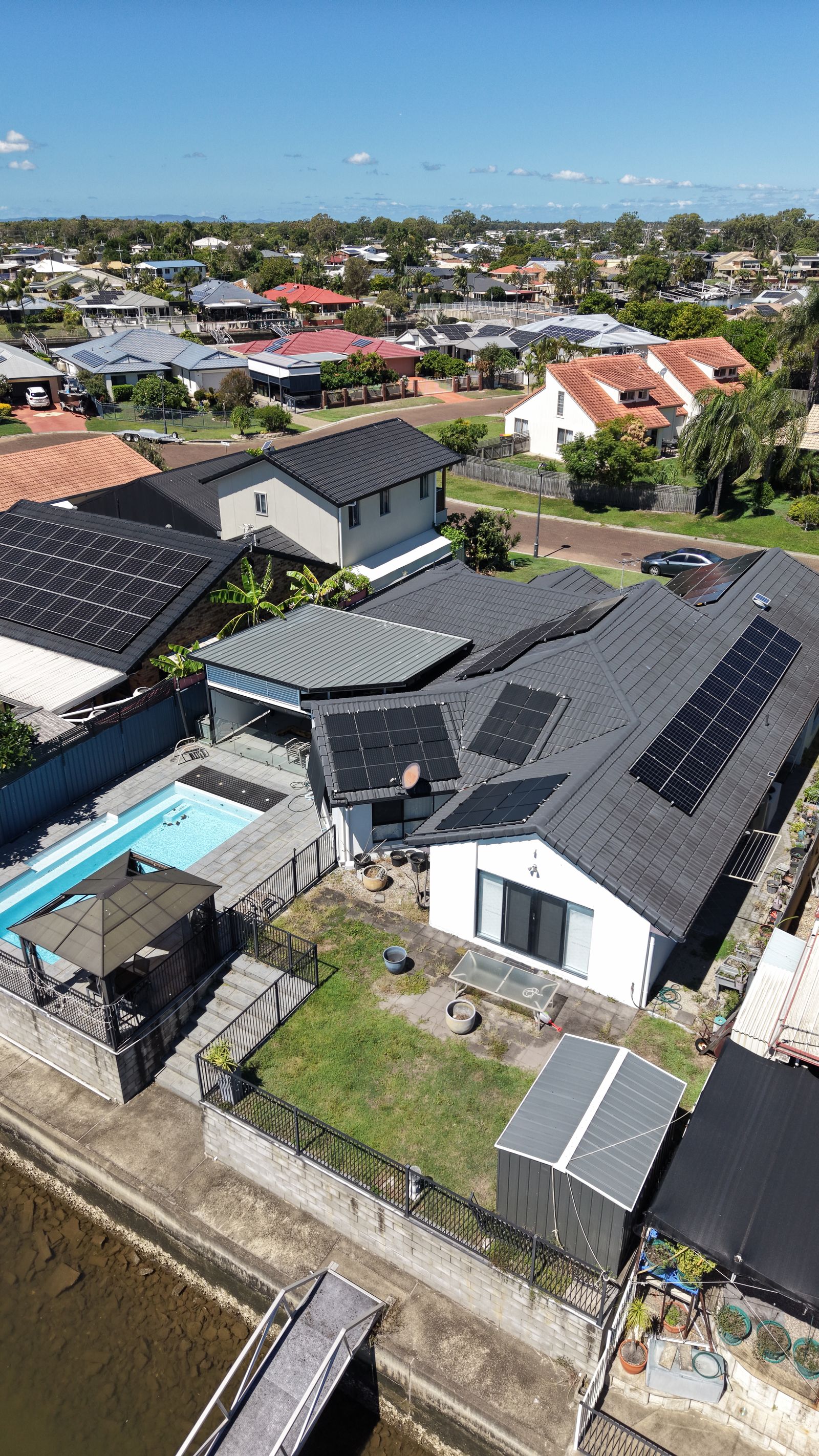 Solar panel array Redcliffe residential